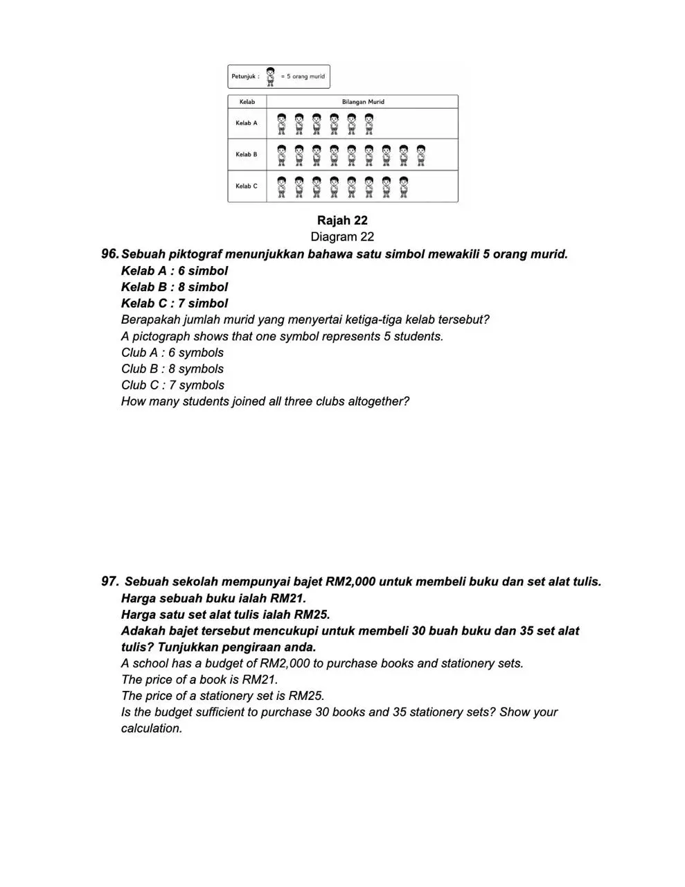 Contoh latihan Matematik 1